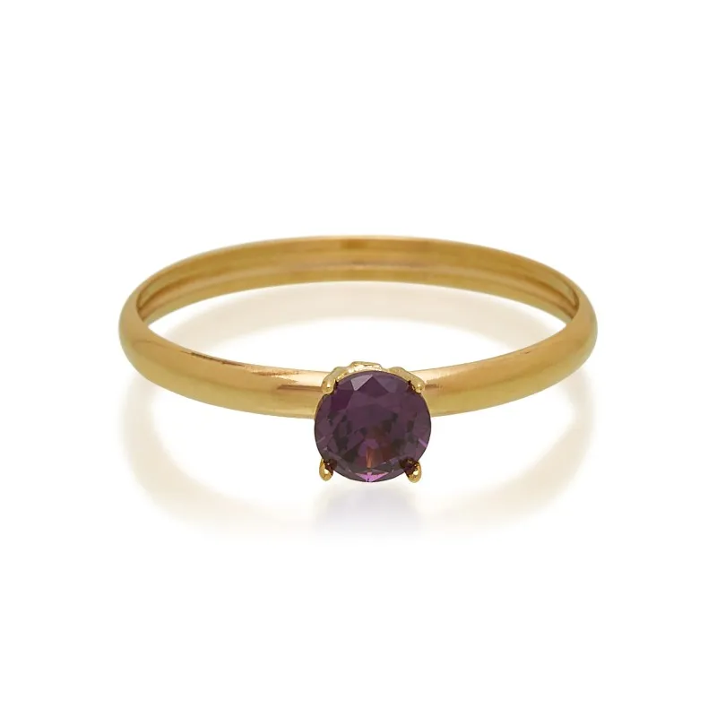 Sophia Amethyst Solo Ring