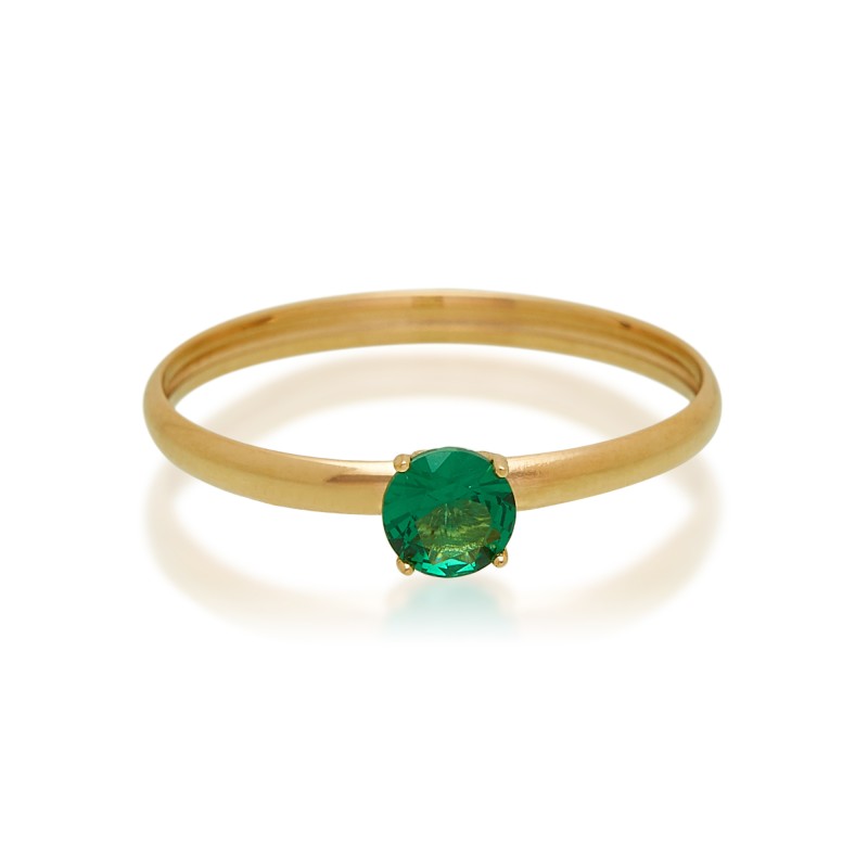 Sophia Emerald Solo Ring