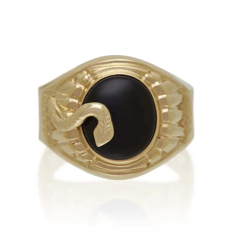 Sophia Snake Signet Men's Ring