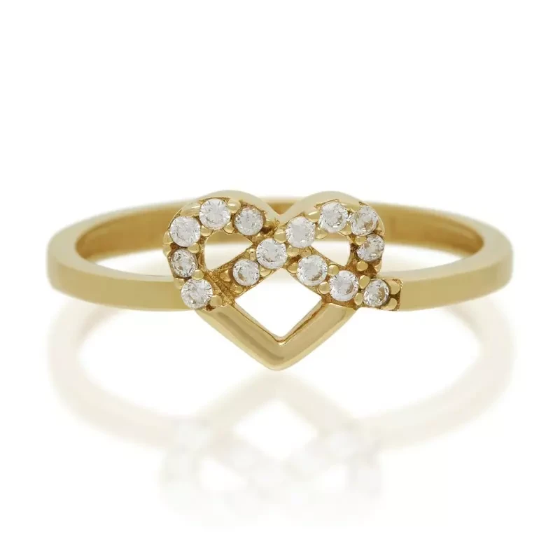 Sophia Pretzel Heart Ring