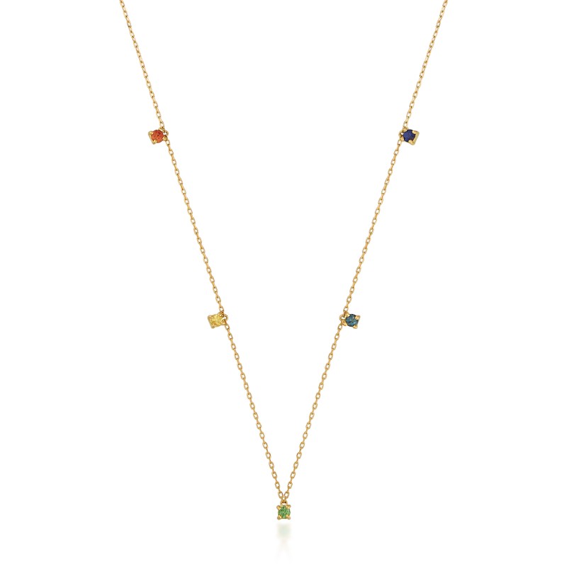 Sophia Colored Stone Necklace