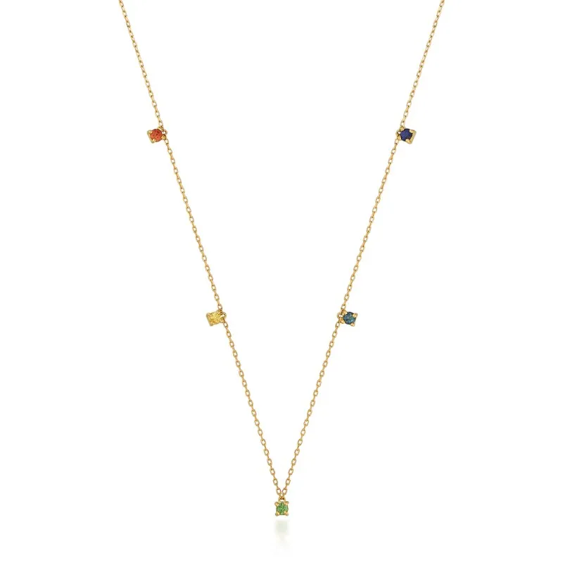 Sophia Colored Stone Necklace