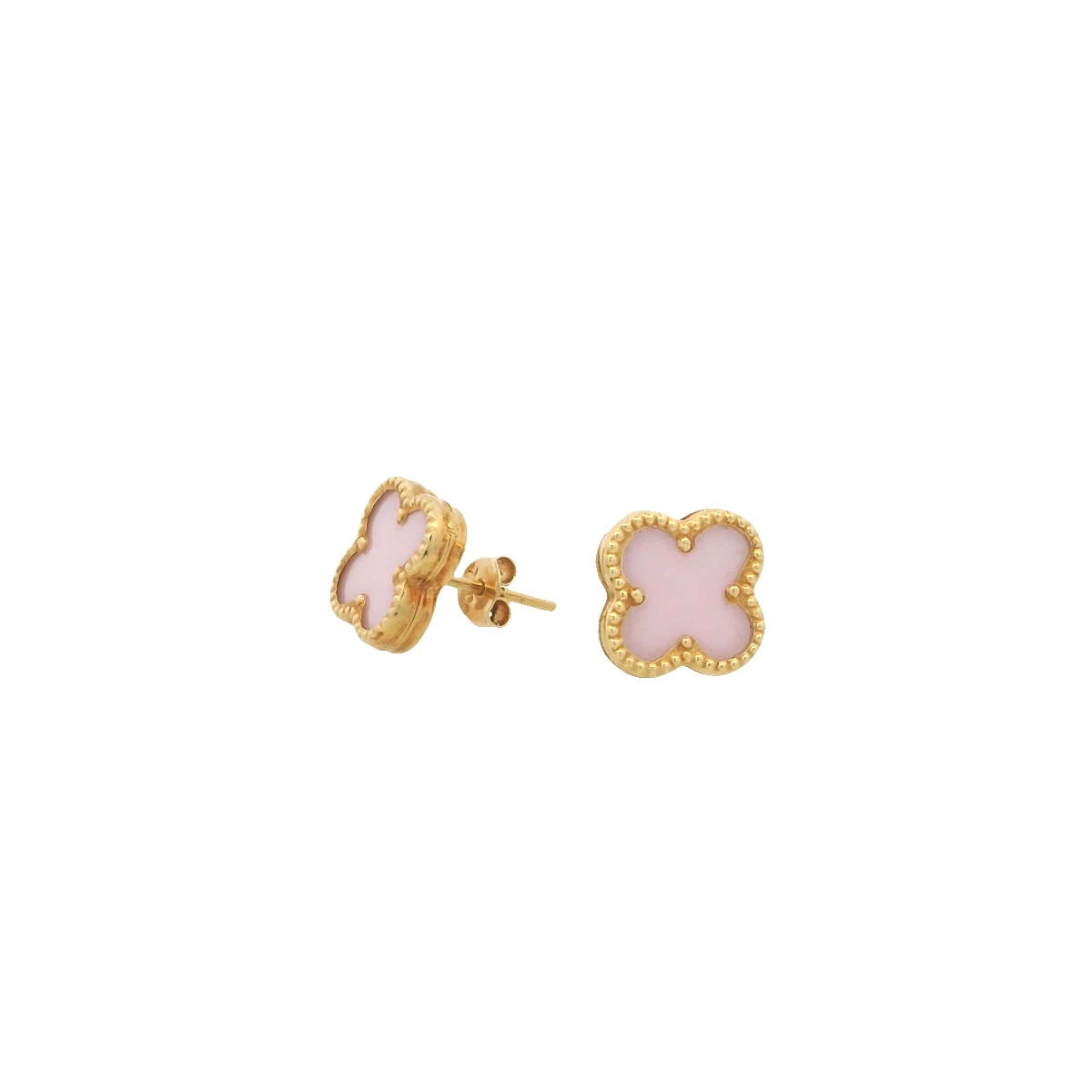 Sophia Pink Clover Earrings